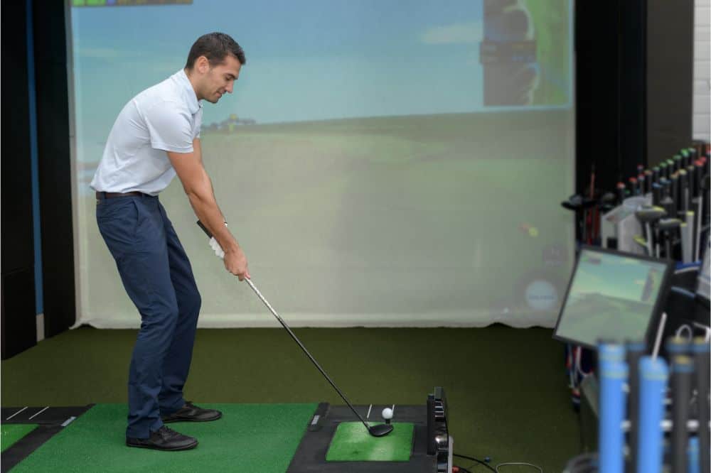 guy with golf club
